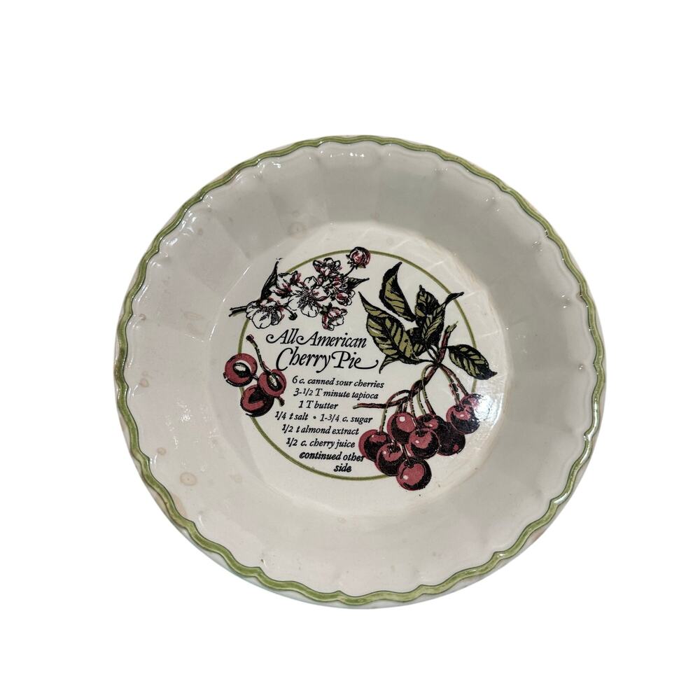 Royal China Co. American Cherry Pie Plate Vintage